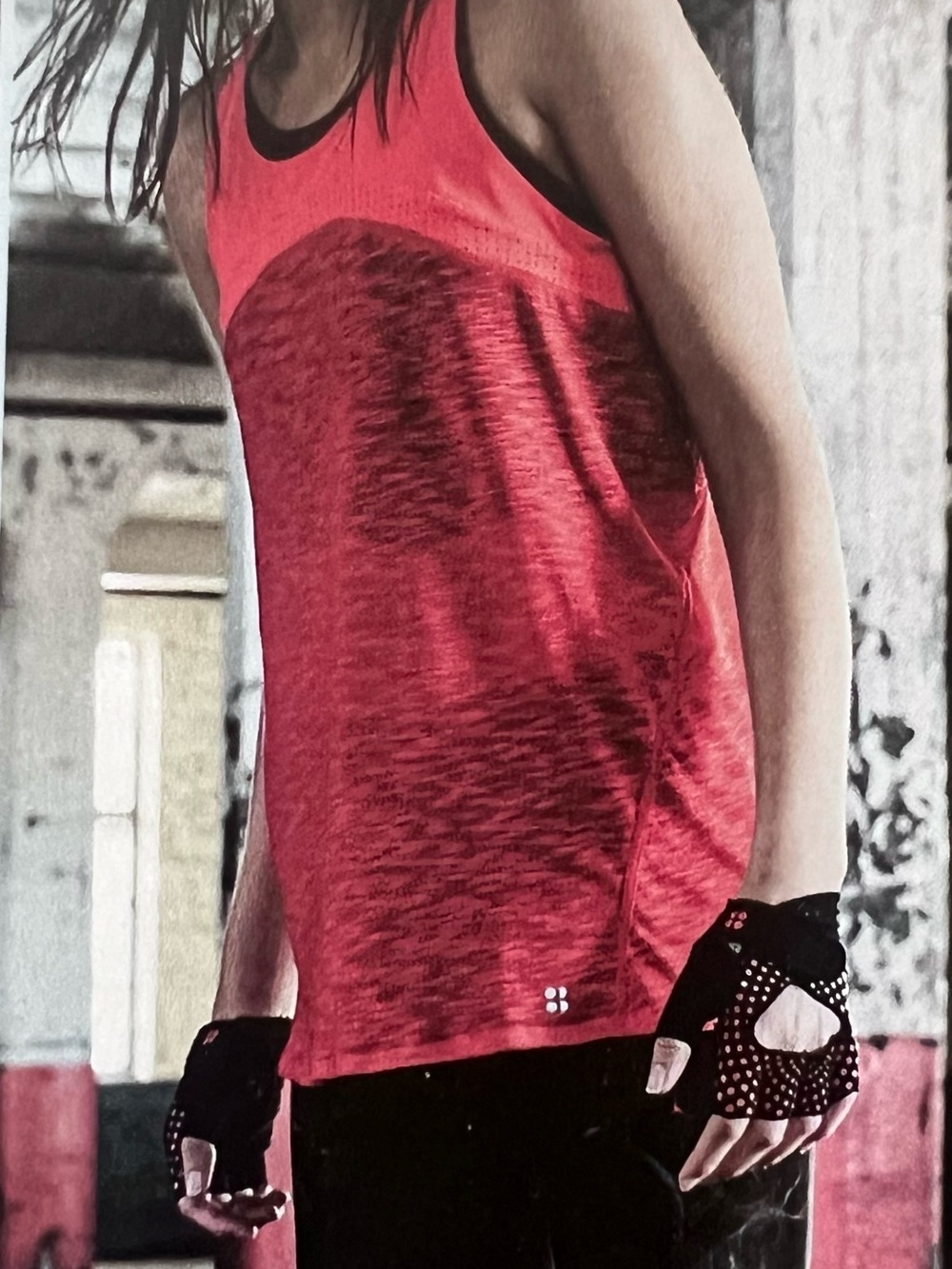 Bundle of 3 Sweaty Betty Lateral Run Tanks in Orange, Navy, & Black